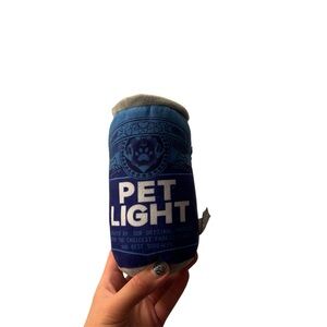 BNWT Dog toy - Pet Light Blue and Gray beer can dog toy